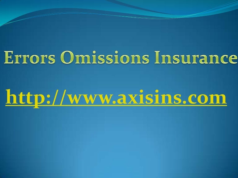 Errors and omissions insurance for bookkeepers